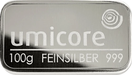 Umicore Silberbarren 100g